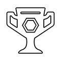 Championship, winning line icon. Outline vector