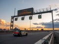 Champlain bridge sign We support our gardian angels during the covid-19 time. Royalty Free Stock Photo