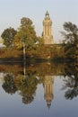 Champlain Memorial and Lighthouse at Crown Point, New York on Lake Champlain Royalty Free Stock Photo