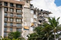 Champlain Towers remains 2 days after collapse rescue teams search for survivors in the rubble Royalty Free Stock Photo