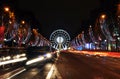 The Champs-Elysees avenue