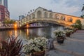 Chan Boon Cheng Bridge over the Malacca River in Malacca Melaka , Malays Royalty Free Stock Photo