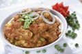 Mixed spiced chickpeas, Chole masala, Chana tarkari Royalty Free Stock Photo