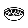 chana masala indian cuisine line icon vector illustration