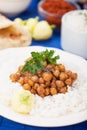 Chana masala with rice