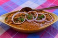 Chana masala traditional goan indian food. beans and hot sauce Royalty Free Stock Photo