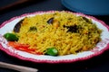 Chana Pulao. White Chickpeas Basmati Rice. Chana Biryani. Delicious Pakistani and Indian rice Cuisine.