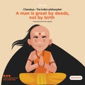 Banner design of chanakya the indian philosopher