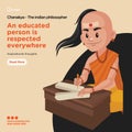 Banner design of Chanakya the Indian philosopher