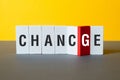 Chance change - word concept on building blocks, text Royalty Free Stock Photo