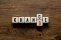 Chance change - word concept on building blocks, text Royalty Free Stock Photo