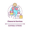 Chance to survives concept icon