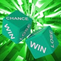 Chance, Win, Lose Dice Background Showing Gamble Losers Royalty Free Stock Photo