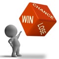 Chance Win Lose Dice Showing Gambling Royalty Free Stock Photo