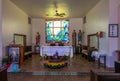Chancel with altar at Saint Richards church, Borrego Springs, CA, USA