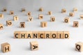 Chancroid - word from wooden blocks with letters