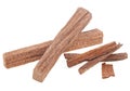 Chandan or red sandalwood sticks isolated on white background Royalty Free Stock Photo