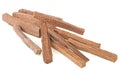 Chandan or sandalwood sticks isolated on white background Royalty Free Stock Photo