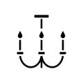 Chandelier black glyph icon