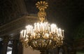 Chandelier with candles.