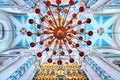 Chandelier in the cathedral of the russian New Jerusalem monastery Royalty Free Stock Photo