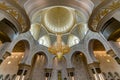 Chandelier and ceiling of Sheikh Zayed Grand Mosque in Abu Dhabi