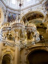 Chandelier in the church of St Nicholas in the old Town Square Royalty Free Stock Photo