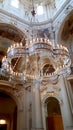 Chandelier in the church of St Nicholas in the old Town Square Royalty Free Stock Photo