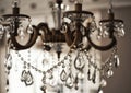chandelier crystal luxury indoor glitter close-up light textured
