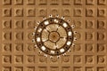 Chandelier on decoarted ceiling Royalty Free Stock Photo