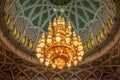 Chandelier detail of the Muscat Grand Mosque - 1 Royalty Free Stock Photo