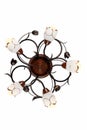 Chandelier at five horns with twisted decorative elements