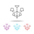 chandelier icon. Elements of furniture in multi colored icons. Premium quality graphic design icon. Simple icon for websites, web Royalty Free Stock Photo