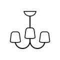 Chandelier icon on white