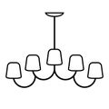 Chandelier icon on white