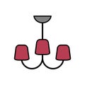 Chandelier icon on white