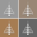 Chandelier icons set great for any use. Vector EPS10. Royalty Free Stock Photo