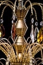 Chandelier for interior of the living room. chandelier details isolated on black background. Royalty Free Stock Photo