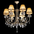 Chandelier isolated on black Royalty Free Stock Photo