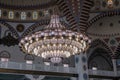 Chandelier in the Juma mosque in the city of Makhachkala