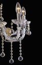 Chandelier light in interior, Chrystal chandelier close-up.crystal part from chandelier,chandelier, lighting, equipment, luxury,