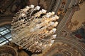 Chandelier and mosaics in orthodox church