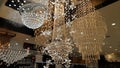 chandelier in one of the building, furniture, and hardware stores in a department store mall Royalty Free Stock Photo