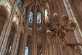 Chandelier of Saint-Eustache church in Paris Royalty Free Stock Photo