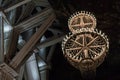 Chandelier with salt crystals in a mine Royalty Free Stock Photo