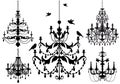 Chandelier set, vector Royalty Free Stock Photo
