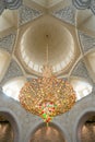 Chandelier in Sheikh Zayed Grand Mosque in Abu Dhabi, UAE