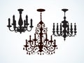 Chandelier. Vector drawing