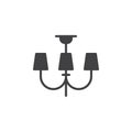 Chandeliers lights icon vector