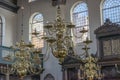 Chandeliers At The Portuguese Synagogue At Amsterdam The Netherlands 2019 Royalty Free Stock Photo
